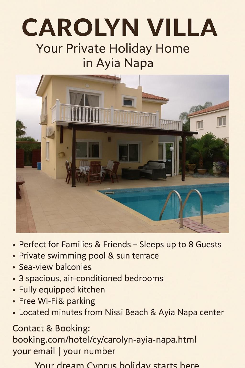 Carolyn Villa Is A Luxury 4-Bedroom Villa With Private Pool In Agia Napa Exterior foto